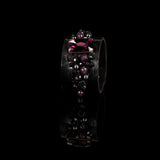 The Black and Purple Leather Cuff