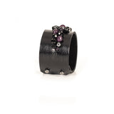The Black and Purple Leather Cuff
