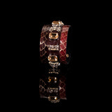 The Sparkler Snake Skin Leather Cuff with Swarovski Crystals