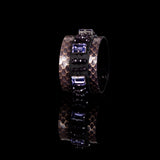 The Sparkler Snake Skin Leather Cuff with Swarovski Crystals