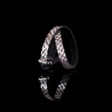 The Snake Skin Leather Double Wrap Bracelet