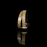 The Snake Skin Leather Double Wrap Bracelet