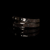 The Leather Triple Wrap Bracelet With Swarovski Crystals and Studs