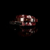 The Leather Triple Wrap Bracelet With Swarovski Crystals and Studs