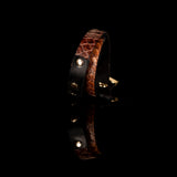 The Duo Leather Double Wrap Bracelet With Studs