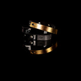 The Leather Triple Wrap Bracelet With Studs