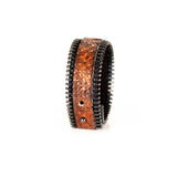 The Slim Zipper Leather Cuff
