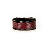 The Slim Zipper Leather Cuff