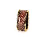 The Slim Zipper Leather Cuff