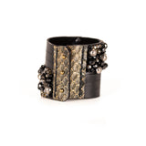 The Vivid Leather Cuff with Beads