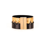 The Stitched Leather Cuff with Clasp