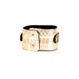 The Serpent Snake Skin Gold Leather Bracelet