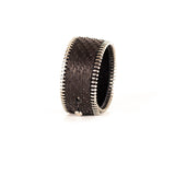 The Slim Zipper Leather Cuff