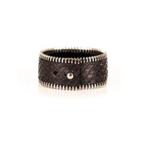 The Slim Zipper Leather Cuff