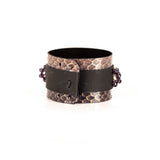 The Sparkler Snake Skin Leather Cuff with Swarovski Crystals