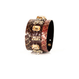 The Sparkler Snake Skin Leather Cuff with Swarovski Crystals