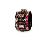 The Sparkler Snake Skin Leather Cuff with Swarovski Crystals