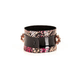 The Sparkler Snake Skin Leather Cuff with Swarovski Crystals
