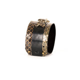 The Sparkler Snake Skin Leather Cuff with Swarovski Crystals