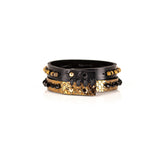The Black and Gold Duo Bracelet with Beads