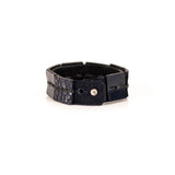 The Hand Stitched Navy Blue Leather Bracelet