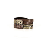 The Parallel Twist Leather Cuff
