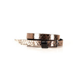 The Snake Skin Leather Double Wrap Bracelet