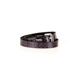 The Snake Skin Leather Double Wrap Bracelet