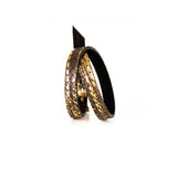 The Snake Skin Leather Double Wrap Bracelet