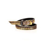 The Snake Skin Leather Double Wrap Bracelet