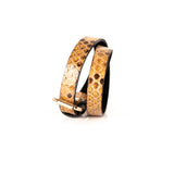 The Snake Skin Leather Double Wrap Bracelet