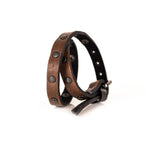 The Leather Double Wrap Bracelet With Studs