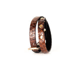 The Leather Double Wrap Bracelet With Studs