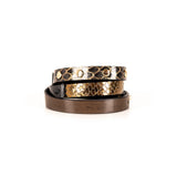 The Leather Triple Wrap Bracelet With Studs
