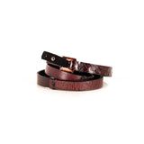 The Leather Triple Wrap Bracelet With Swarovski Crystals