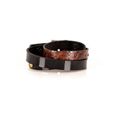 The Leather Triple Wrap Bracelet With Swarovski Crystals