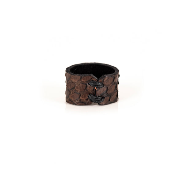 The Minimalist Chocolate Leather Ring