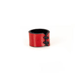 The Minimalist Red Leather Ring