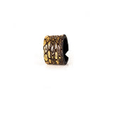 The Minimalist Black and Gold Leather Ring