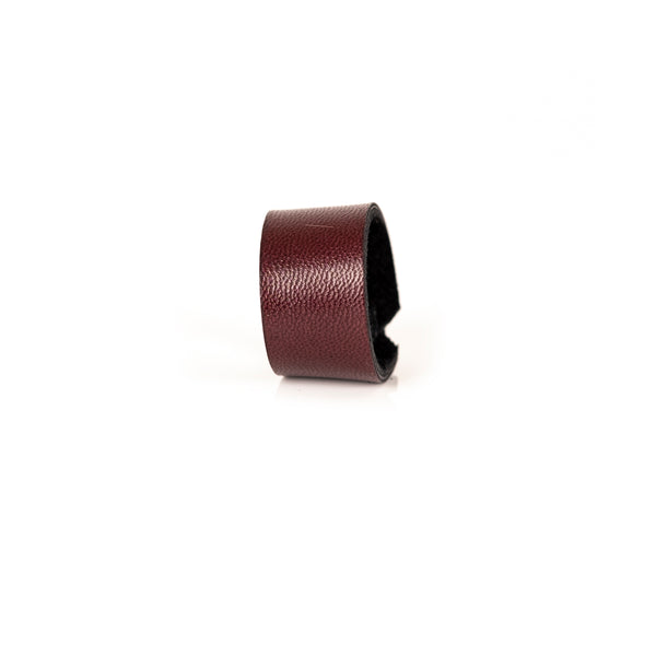 The Minimalist Burgundy Leather Ring