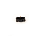 The Minimalist Cross Black Leather Ring
