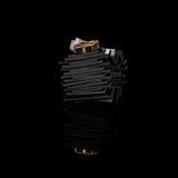 The Domino Black Leather Cuff