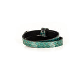 The Tiger Double Wrap Green Leather Bracelet