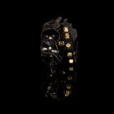 The Gold & Black Flower Double Wrap