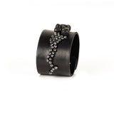 The Black Lava Leather Cuff