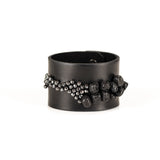 The Black Lava Leather Cuff