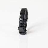 The Spiral Black Leather Bracelet