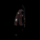 The Suede Double Wrap Bracelet With Gold Studs