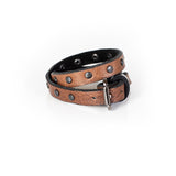 The Leather Double Wrap Bracelet With Studs