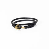 The Bronze Anchor Double Wrap Leather Bracelet